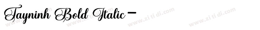 Tayninh Bold Italic字体转换